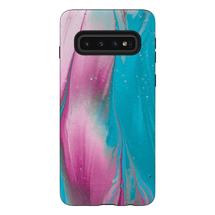 Galaxy S10 StrongFit Feminine Fantasy Texture Pink Blue by Andrea Haase