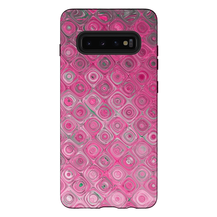Galaxy S10 plus StrongFit Pink Dreams Fantasie Texture by Andrea Haase