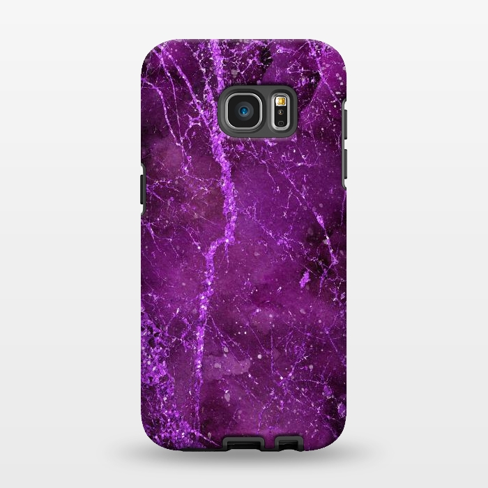 Galaxy S7 EDGE StrongFit Magic Marble Purple Pink Glamour 2 by Andrea Haase