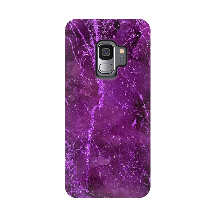 Galaxy S9 StrongFit Magic Marble Purple Pink Glamour 2 by Andrea Haase