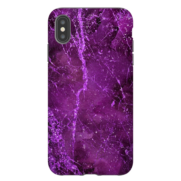 iPhone Xs Max StrongFit Magic Marble Purple Pink Glamour 2 by Andrea Haase