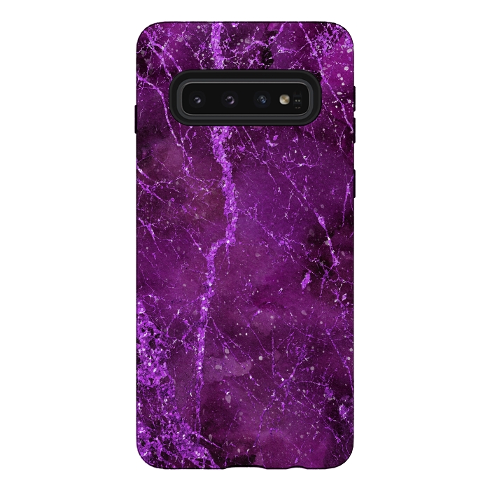 Galaxy S10 StrongFit Magic Marble Purple Pink Glamour 2 by Andrea Haase
