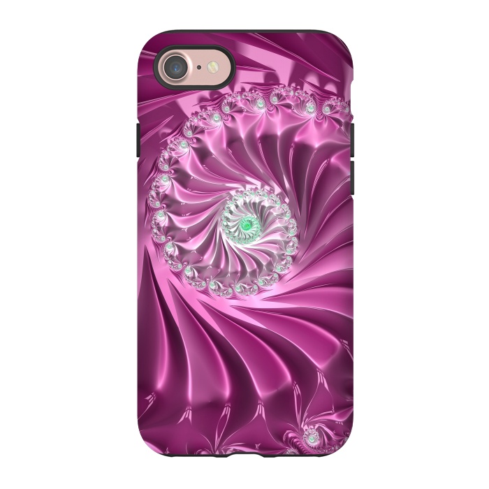 iPhone 7 StrongFit Fractal Glamour In Pink by Andrea Haase