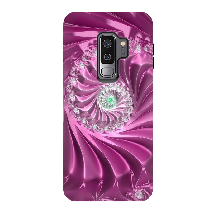 Galaxy S9 plus StrongFit Fractal Glamour In Pink by Andrea Haase