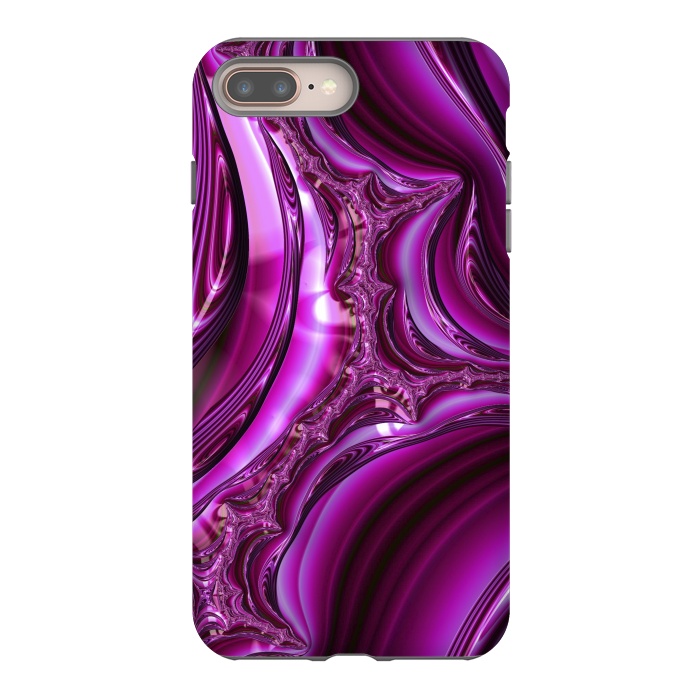 iPhone 7 plus StrongFit Pink Fractal Glamour 2 by Andrea Haase