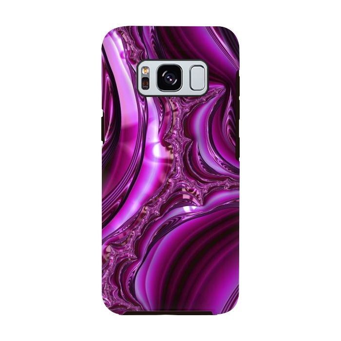 Galaxy S8 StrongFit Pink Fractal Glamour 2 by Andrea Haase