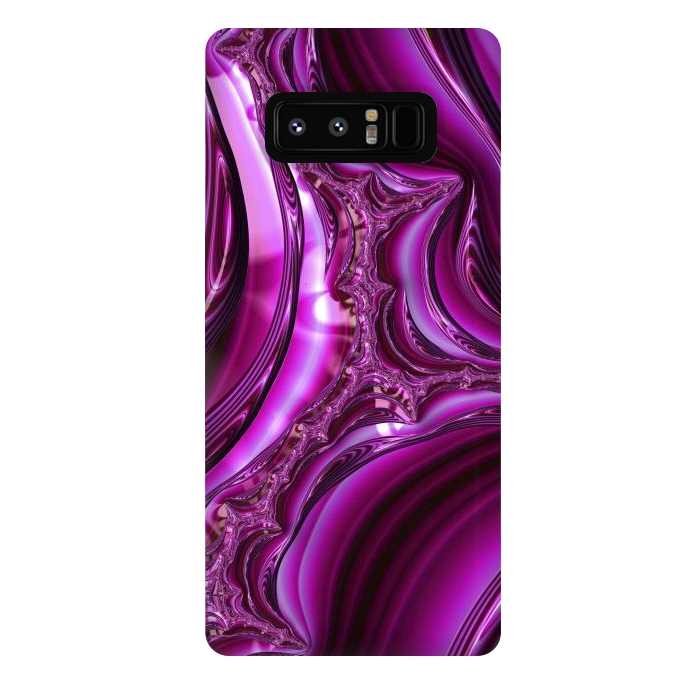 Galaxy Note 8 StrongFit Pink Fractal Glamour 2 by Andrea Haase