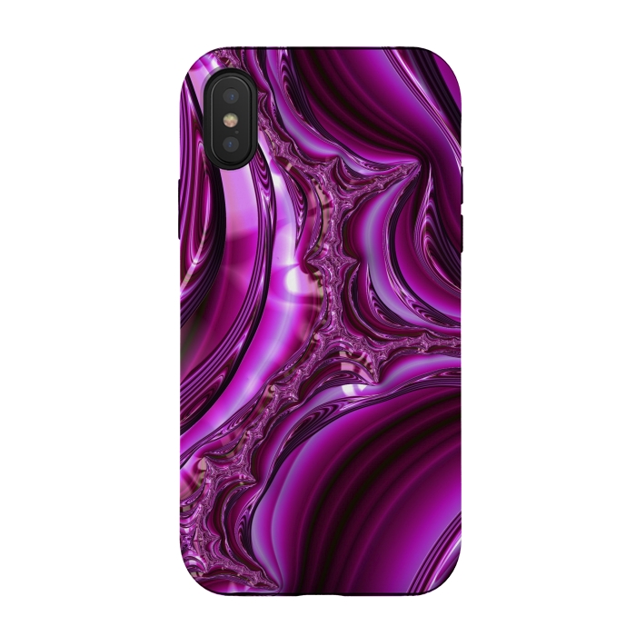 iPhone Xs / X StrongFit Pink Fractal Glamour 2 by Andrea Haase