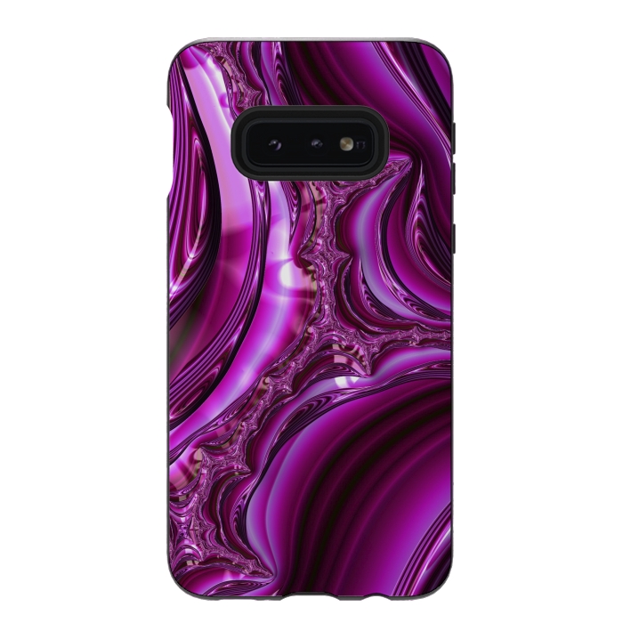 Galaxy S10e StrongFit Pink Fractal Glamour 2 by Andrea Haase