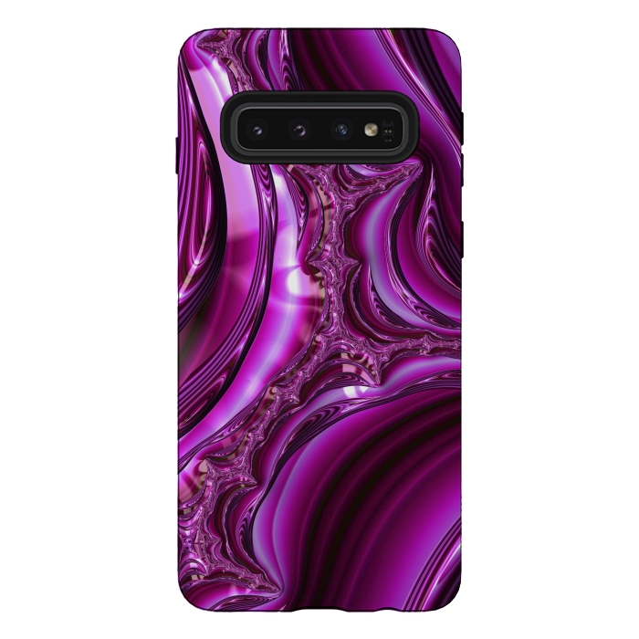 Galaxy S10 StrongFit Pink Fractal Glamour 2 by Andrea Haase