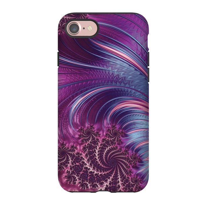 iPhone 7 StrongFit Fantastic Pink Fractal Swirls by Andrea Haase