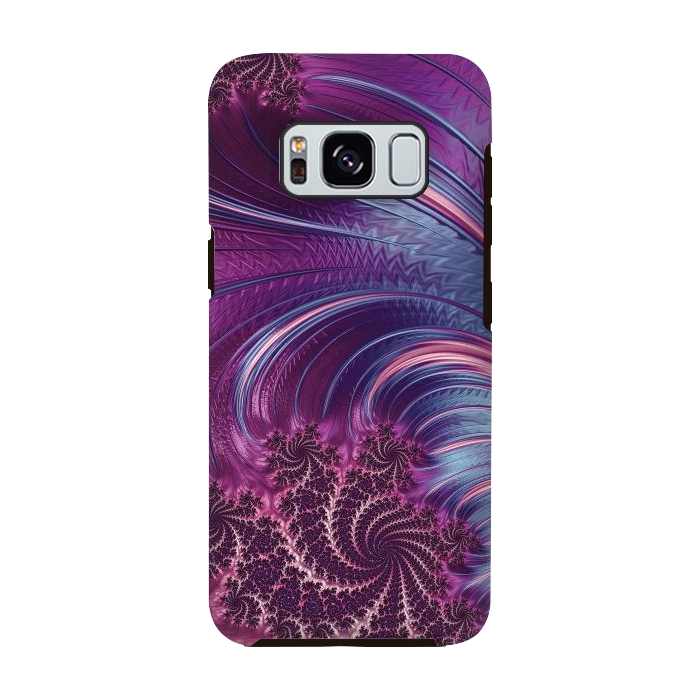 Galaxy S8 StrongFit Fantastic Pink Fractal Swirls by Andrea Haase