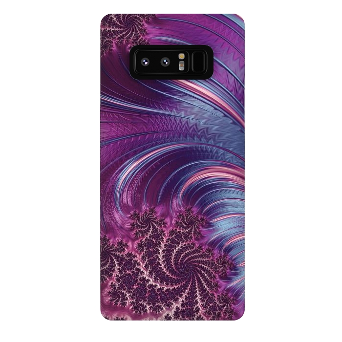 Galaxy Note 8 StrongFit Fantastic Pink Fractal Swirls by Andrea Haase
