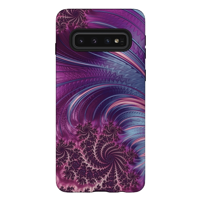 Galaxy S10 StrongFit Fantastic Pink Fractal Swirls by Andrea Haase