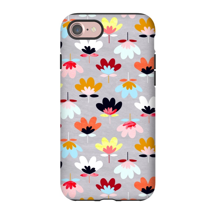 iPhone 7 StrongFit Fan Flowers - Warm Colors  by Tigatiga