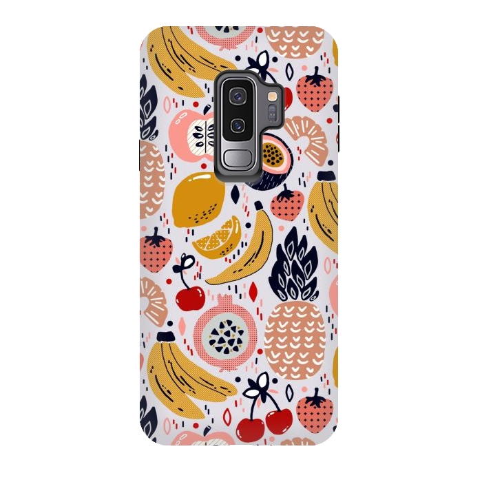 Galaxy S9 plus StrongFit Pastel Funky Fruit  by Tigatiga
