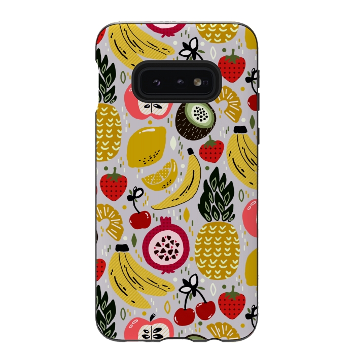 Galaxy S10e StrongFit Tropical Fresh Funky Fruit  by Tigatiga