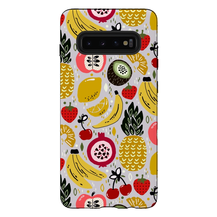 Galaxy S10 plus StrongFit Tropical Fresh Funky Fruit  by Tigatiga