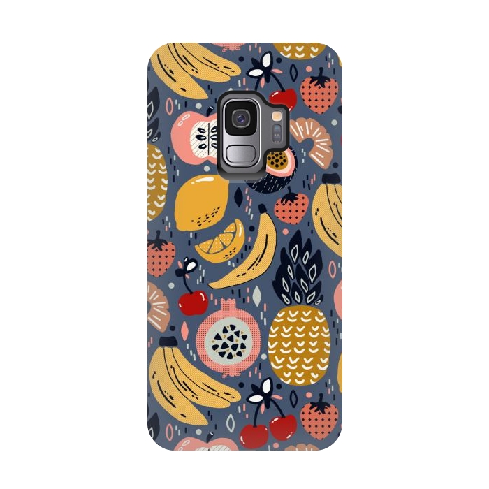 Galaxy S9 StrongFit Winter Funky Fruit  by Tigatiga