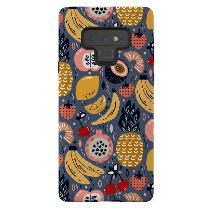 Galaxy Note 9 StrongFit Winter Funky Fruit  by Tigatiga