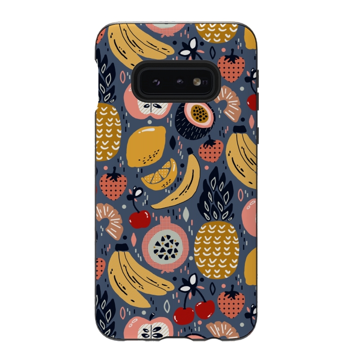 Galaxy S10e StrongFit Winter Funky Fruit  by Tigatiga