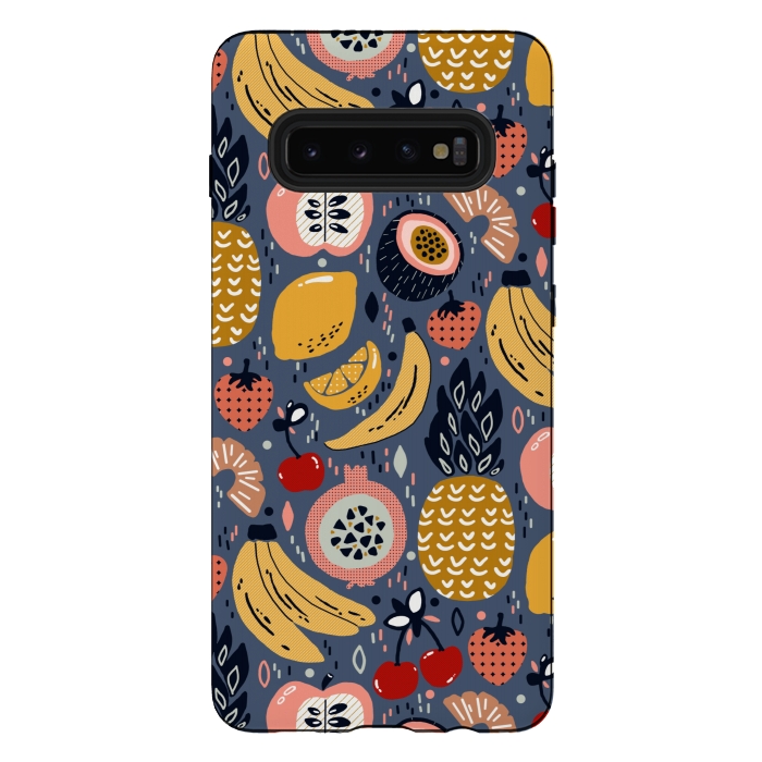 Galaxy S10 plus StrongFit Winter Funky Fruit  by Tigatiga