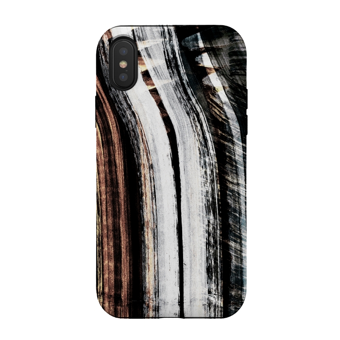 iPhone Xs / X StrongFit Minimal tribal brushstrokes by Oana 