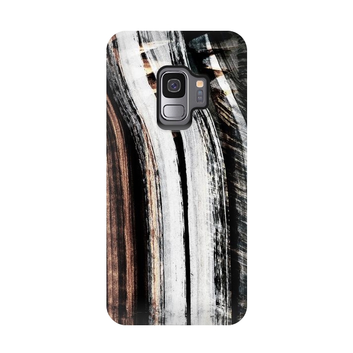 Galaxy S9 StrongFit Minimal tribal brushstrokes by Oana 