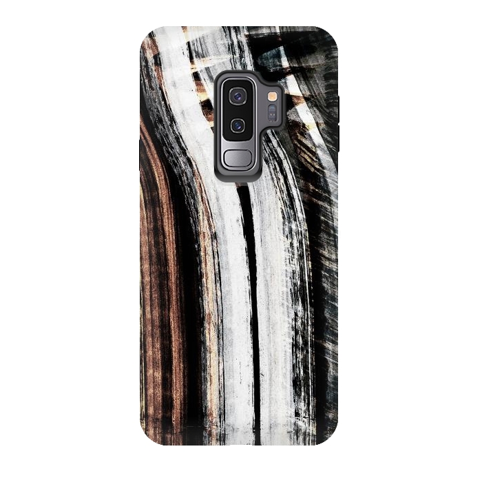 Galaxy S9 plus StrongFit Minimal tribal brushstrokes by Oana 