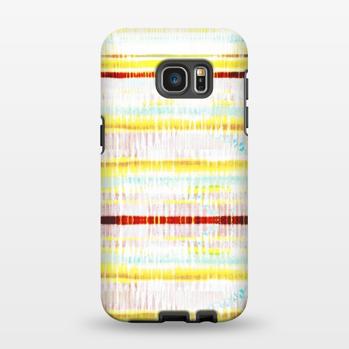 Galaxy S7 EDGE StrongFit Ethnic vibrant stripes brushstrokes by Oana 