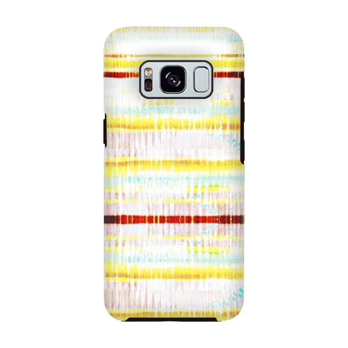 Galaxy S8 StrongFit Ethnic vibrant stripes brushstrokes by Oana 