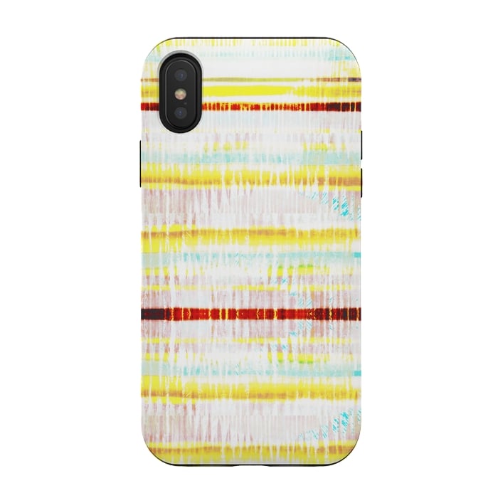 iPhone Xs / X StrongFit Ethnic vibrant stripes brushstrokes by Oana 