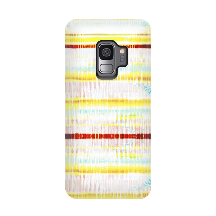 Galaxy S9 StrongFit Ethnic vibrant stripes brushstrokes by Oana 
