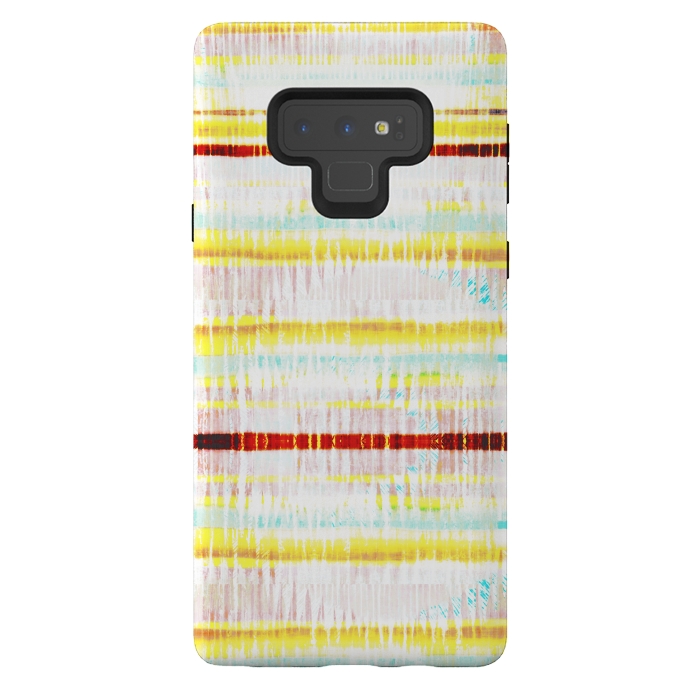 Galaxy Note 9 StrongFit Ethnic vibrant stripes brushstrokes by Oana 