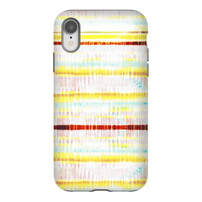 iPhone Xr StrongFit Ethnic vibrant stripes brushstrokes by Oana 