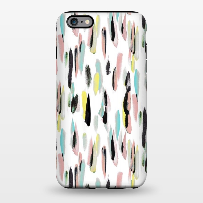 iPhone 6/6s plus StrongFit Colorful brushed watercolor playful pattern by Oana 