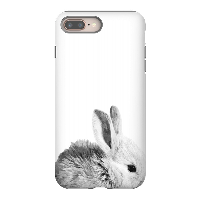 iPhone 7 plus StrongFit Black and White Bunny by Alemi