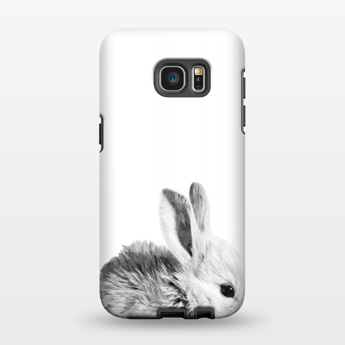 Galaxy S7 EDGE StrongFit Black and White Bunny by Alemi
