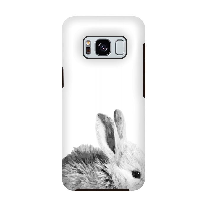 Galaxy S8 StrongFit Black and White Bunny by Alemi