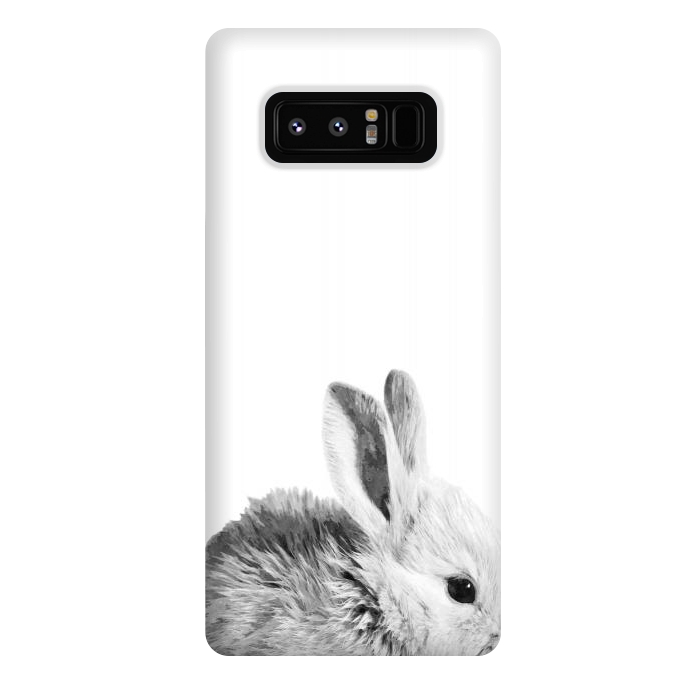 Galaxy Note 8 StrongFit Black and White Bunny by Alemi