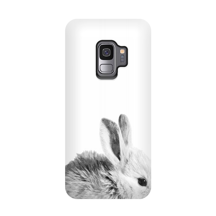 Galaxy S9 StrongFit Black and White Bunny by Alemi