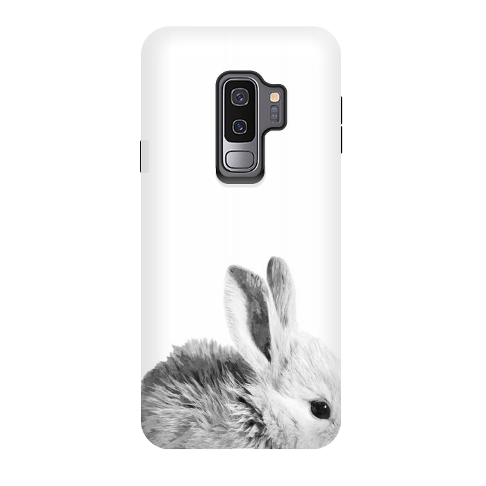 Galaxy S9 plus StrongFit Black and White Bunny by Alemi