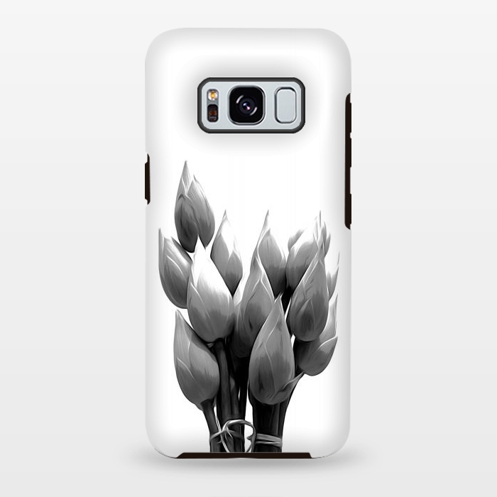 Galaxy S8 plus StrongFit Black and White Lotus by Alemi
