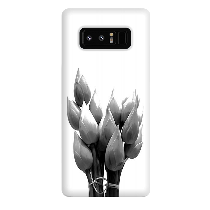 Galaxy Note 8 StrongFit Black and White Lotus by Alemi