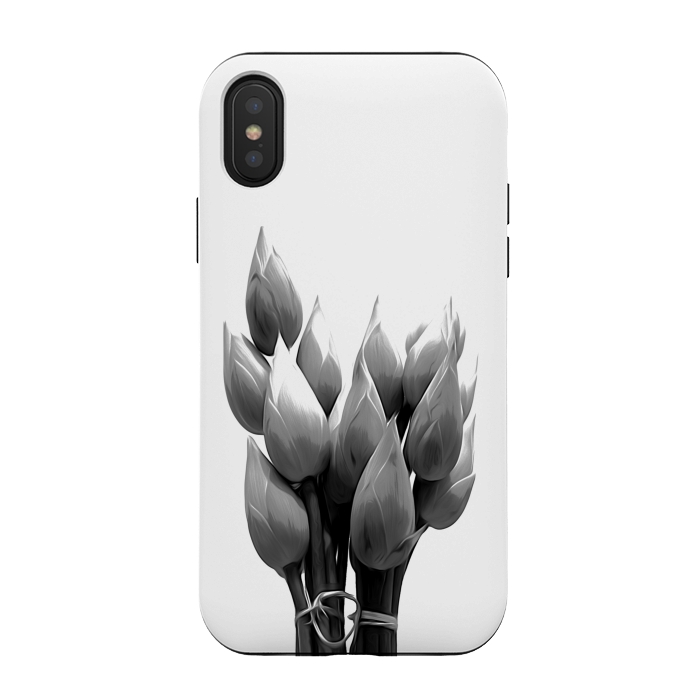 iPhone Xs / X StrongFit Black and White Lotus by Alemi
