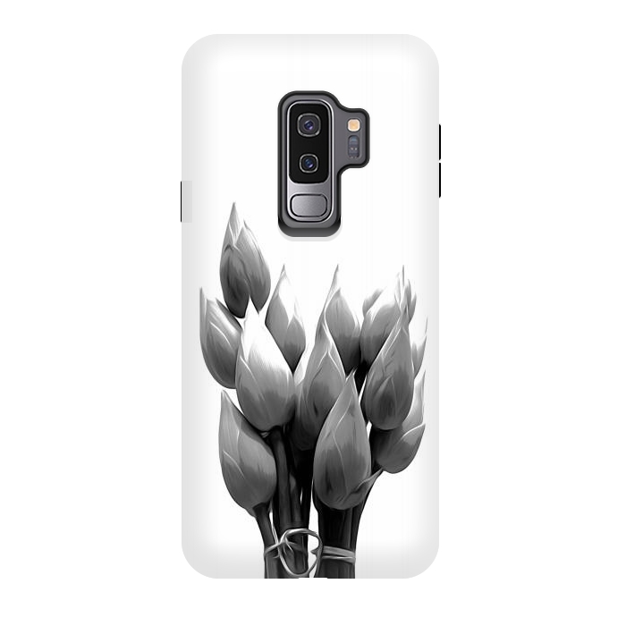 Galaxy S9 plus StrongFit Black and White Lotus by Alemi