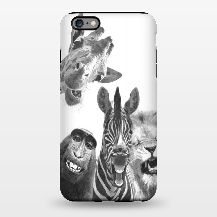 iPhone 6/6s plus StrongFit Black and White Jungle Animals by Alemi