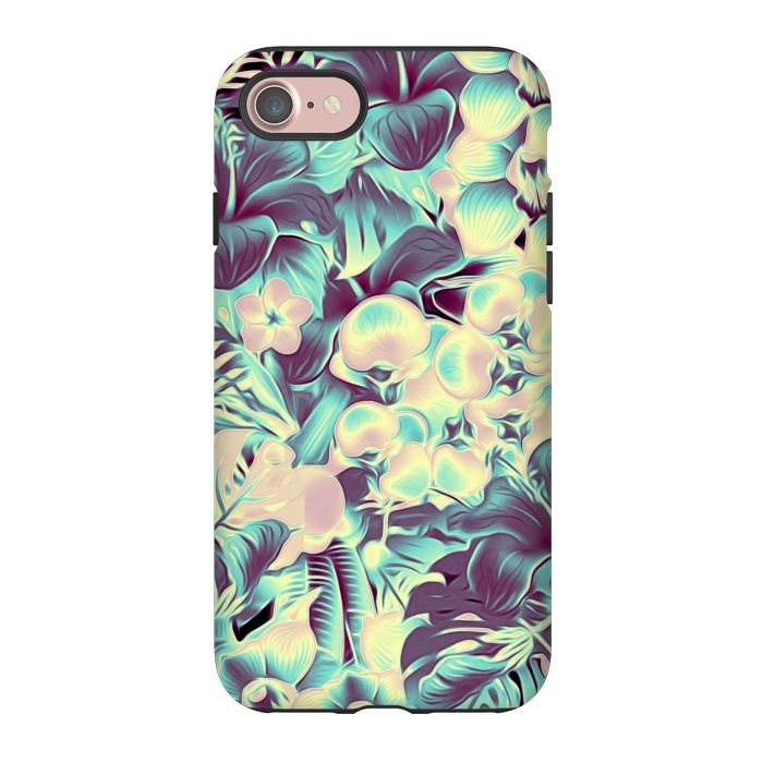 iPhone 7 StrongFit Tropical Leaves at Night by Alemi