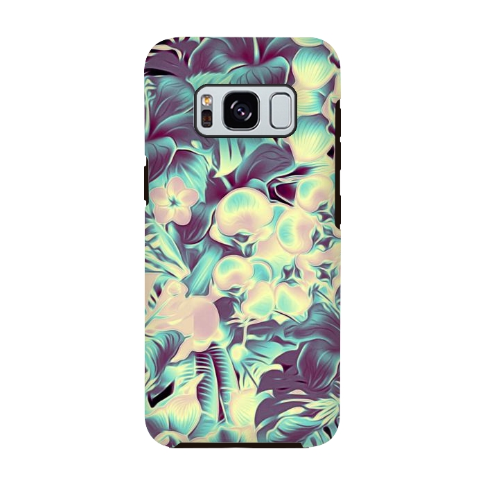 Galaxy S8 StrongFit Tropical Leaves at Night by Alemi