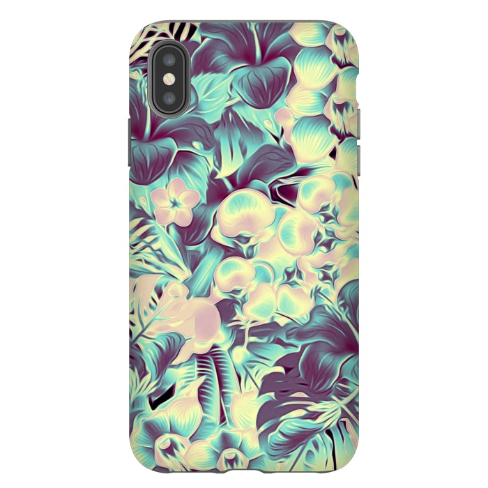 iPhone Xs Max StrongFit Tropical Leaves at Night by Alemi